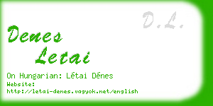 denes letai business card